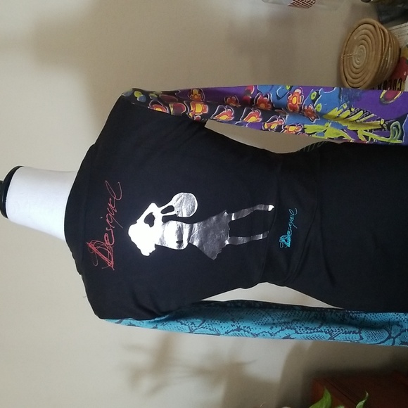 Desigual Mixed Print Long Sleeve A-Line Dress Size Small - Picture 3 of 6